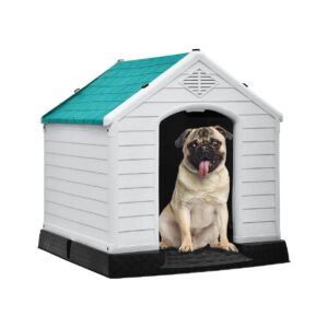 Ventilated Dog House with Ground Nails and Air Vents for Small to Medium Dogs