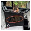 Versatile Car Seat for Small to Medium Dogs with Soft Cushions and Reinforced Zippers