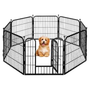 Versatile Indoor Pet Playpen with 8 Panels and Doors for Small to Medium Dogs