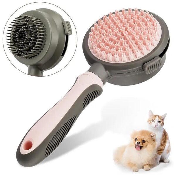 Versatile Pet Grooming Brush with Soft Bristles for Short HAired and Long HAired Pets