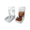 Versatile Pet Water Dispenser Food Feeder with Grey Waterer and Feeder for Cats and Dogs