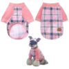 Versatile Plaid Dog Outfits for Small Dogs, X-Small Size Fits 8" Back, 13" Chest