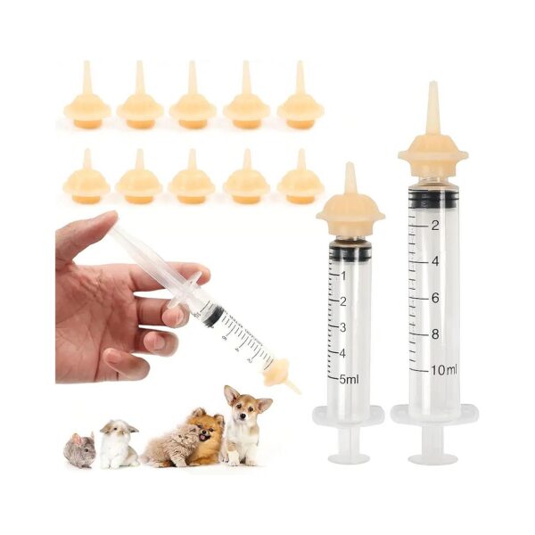 Versatile Silicone Kitten Nipples for Nursing and Feeding Small Mammals