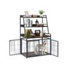 Versatile Wooden Dog Kennel Furniture with 3-Tier Storage Shelves for Small to Large Dogs