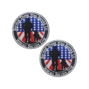 Veterans Serving Vests and Harnesses Morale Patch with Embroidered Design