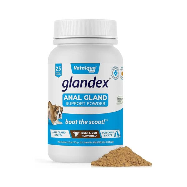 Veterinarian-Recommended Glandex Powder for Healthy Bowels and Digestion in Dogs