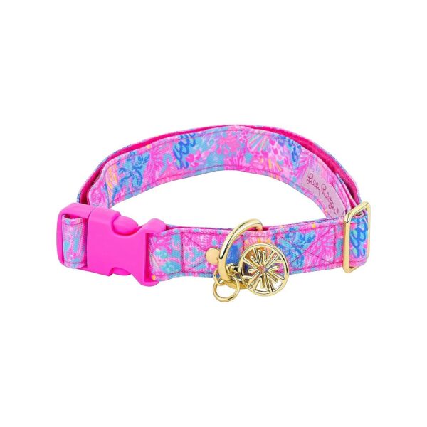 Vibrant Dog Collar with Adjustable Fit and Canvas Material in Lilly Pulitzer Print