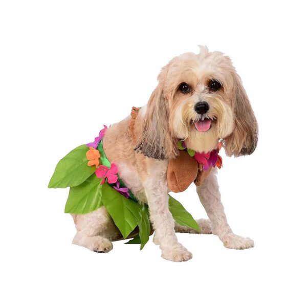 Vibrant Multi-Colored Hula Girl Pet Costume for Cats