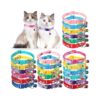 Vibrant Nylon Cat Collars with Bells and Buckles for Newborn Pets Dogs in Assorted Colors