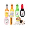 Vibrant Plush Squeaky Dog Toys with Beer Bottle Design for Small and Medium Dogs Playing