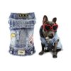 Vintage Washed Blue Denim Dog Jeans Jacket Small Puppy Size Classic