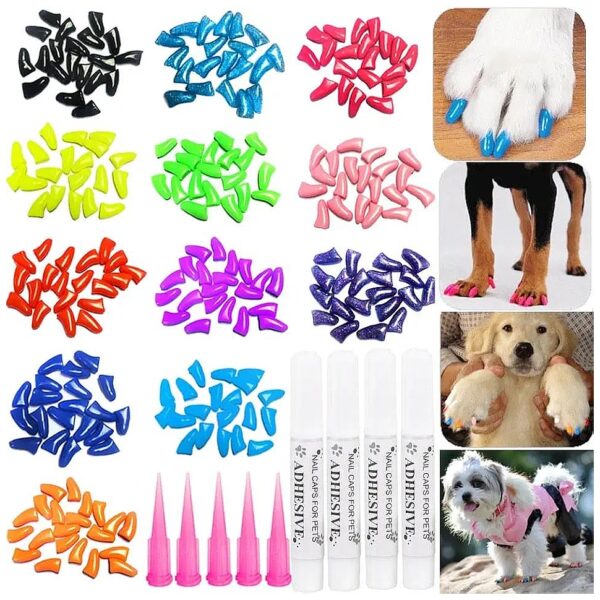 Vinyl Resin Dog Nail Caps for Comfort and Protection of Medium Breeds