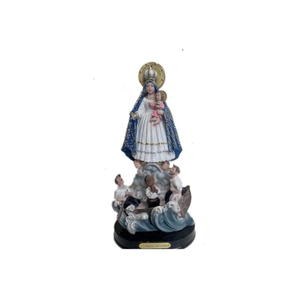 Virgin of Charity Polyresin Statue 12 Inch Height with Fine Painted Details and Design