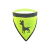 Visibility Dog Bandana Neon Yellow Adjustable Reflective Trim Large 18-26 Neck