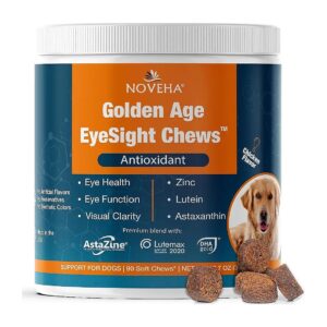 Vision-Supporting Dog Vitamins with Lutein, Vitamin C, and Omega 3 EPA - 90 Soft Chews