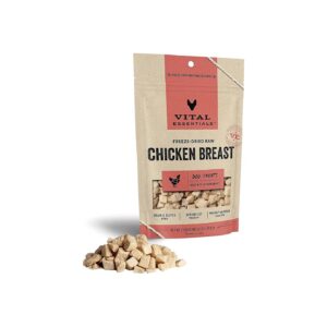 Vital Essentials Freeze-Dried Raw Chicken Treats for Picky Eaters and Allergy Prone Pets