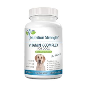 Vitamins K1 and K2 with Vitamin D3 for Dogs Healthy Heart and Bone Support