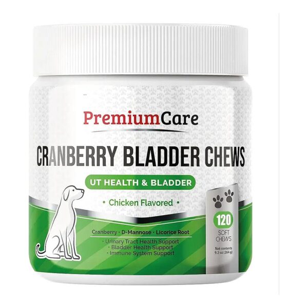 Vitamins and Cranberry Chews for Dog Bladder Control and Urinary Tract Health