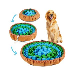 Vivifying Snuffle Mat for Dogs Slow Eating and Mental Stimulation Blue Green Size 17x17