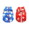 Wadded Cotton Dog Coat with Santa Claus Pattern - Soft and Cozy for Small to Medium Pets