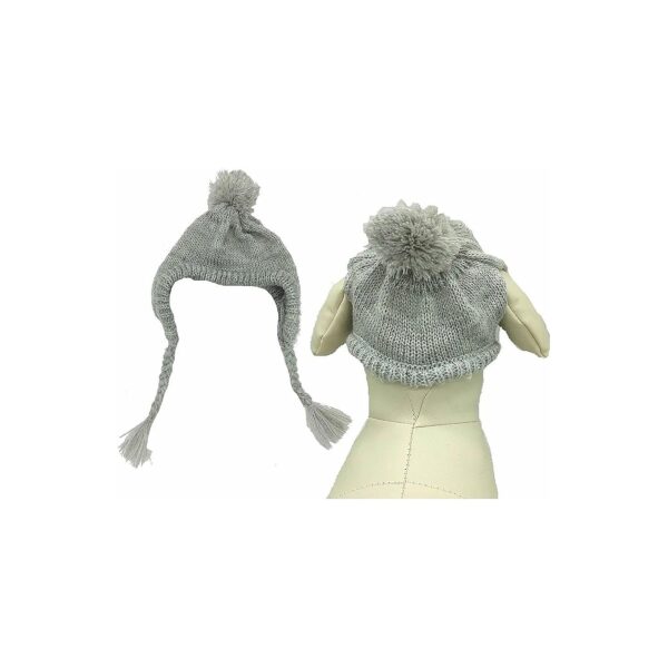 Warm Acrylic Knit Dog Hats for Winter Dogs and Cats - Small Size 0 '