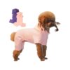 Warm Fleece Dog Hooded Coat for Small Medium Dogs with Hat Purple Pink 2Pack XS