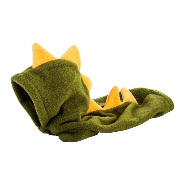 Warm Green Dinosaur Hoodie for Small Dogs and Cats - Halloween Dog and Cat Costume