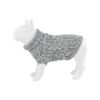 Warm Grey Dog XL Cable Knit Pullover Sweater Turtleneck Winter Knitwear