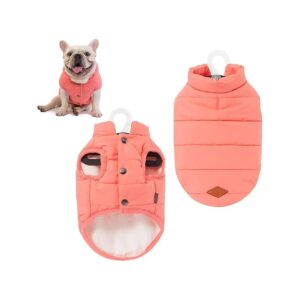 Warm Small Dog Vest with Leash Hole Windproof Winter Dog Outfits Pet Clothes