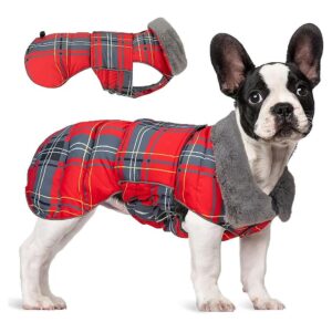 Warm Soft Lightweight Dog Winter Coat Padded Jacket for Small Medium Large Dogs Red Large