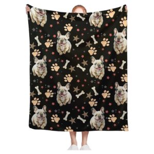 Warm Soft Lightweight French Bulldog Blanket for Small Pets, 40x30 Inch, Easy to Carry