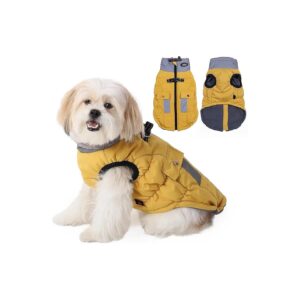 Warm and Comfortable Dog Jacket with Faux Fur Collar for Small and Medium Dogs