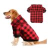 Warm and Comfortable Plaid Dog Hoodie Sweater for Large and Medium Dogs