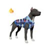 Warm and Cozy Flannel Outfits for Large Female Pitbulls Navy Prints