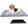 Washable Dog Bed Mat for Large Medium Small Dogs with Star Pattern and Removable Cover