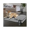 Washable Dog Bed with Memory Foam and Pillow for Large Breed Dogs with Orthopedic Needs