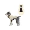 Washable Fleece Cotton Dog Hoodie with Leather Patches and Turtleneck Design