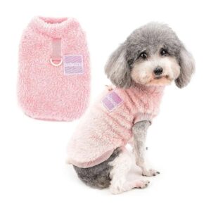 Washable Fleece Dog Sweater Coat for Small Breed Dogs and Cats Winter Wear