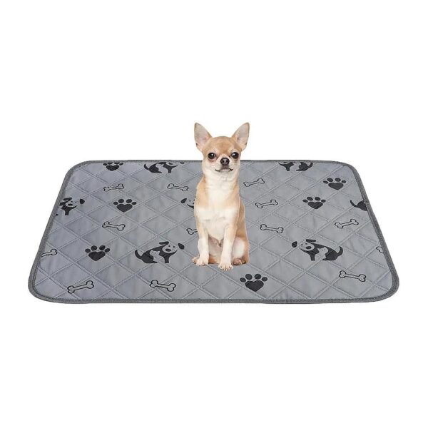 Washable Grey Polyester Pee Pads for Dogs Ideal for Puppy Playpens