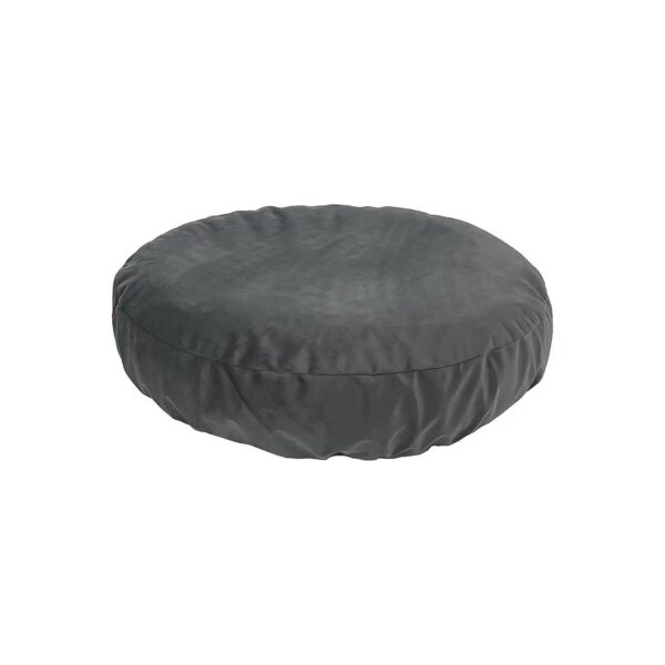 Washable Grey Velvet Cover for Faux Fur Donut Dog Bed 36 Inch Round Dog Bed Replacement