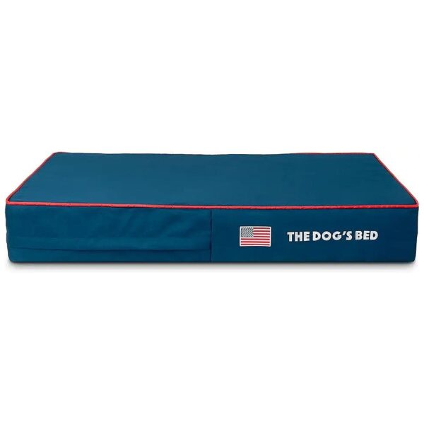 Washable Outer Cover Replacement for Dog Bed 40x25x6 inches Blue with Red Piping USA Flag