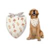 Washable Polyester Cotton Dog Bandana with Mushroom Pattern for Large Pets