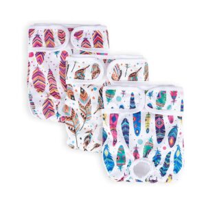 Washable Reusable Pet Diapers for Girl Dogs in Heat Period Heat L