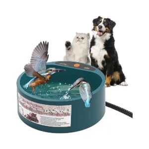 Water Bowl with Heated Water for Birds Cats Dogs and Small Animals