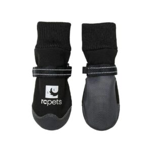 Water Resistant Dog Boots with Reflective Straps and Cushioned Paw Bed