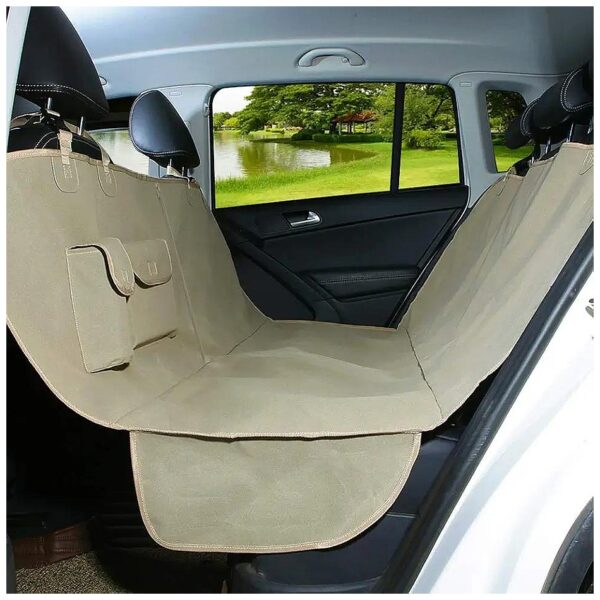 Water-Resistant Dog Seat Cover for Cars with Buckle Straps and Seat Anchors