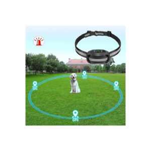 Water Resistant GPS Dog Fence with Rechargeable Collar and Beep/Vibration/Shock Modes