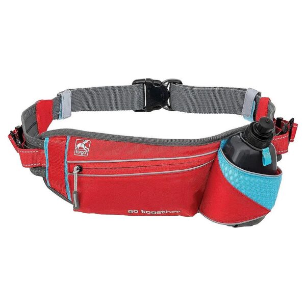 Water Resistant Running Waist Belt for Walking Dogs with 10 oz Water Bottle