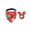 Watermelon Pattern Adjustable Dog Collar and Scrunchie Set for Small to Medium Dogs