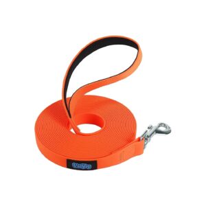 Waterproof 20ft Dog Leash for Outside Training Swimming Beach Lake Orange